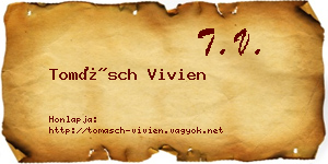 Tomásch Vivien névjegykártya